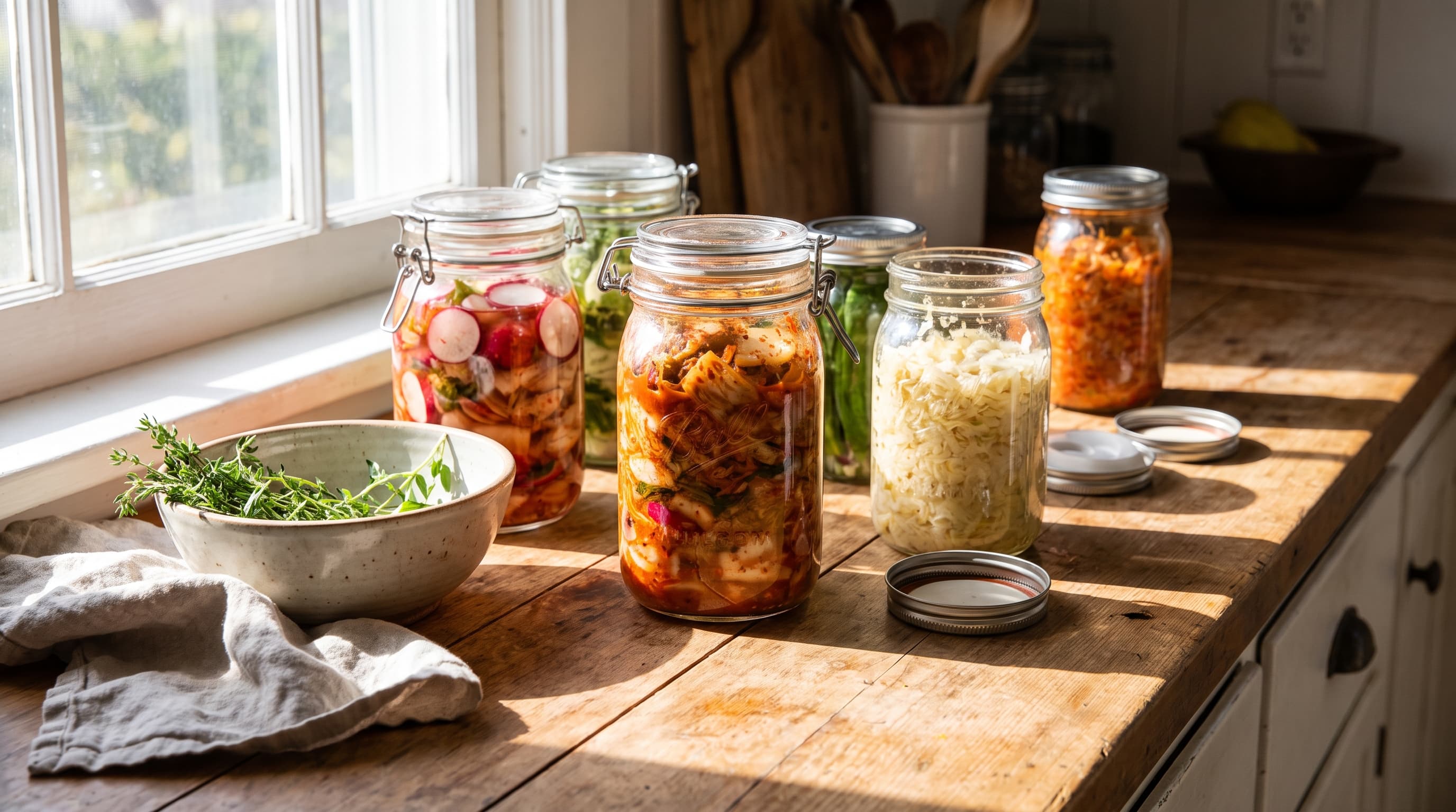 fresh kimchi bowl