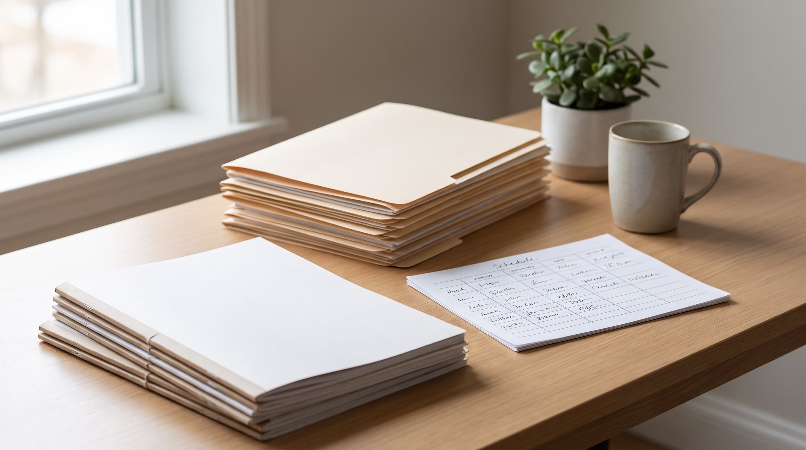 notebook and pen