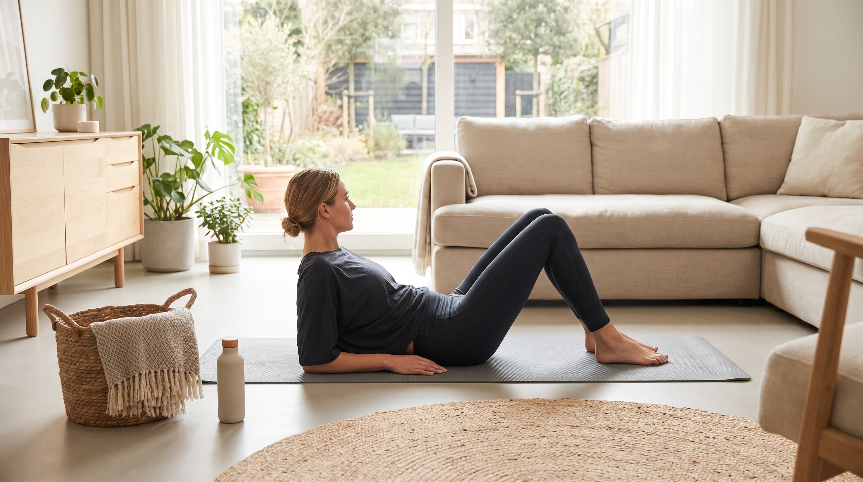 postpartum stretching mat